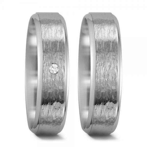 Trauringe Weissgold von Weidner 62053 + 72053